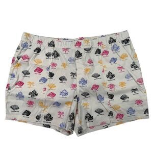 The North Face Mens 2XL White Campfire Print Board Shorts